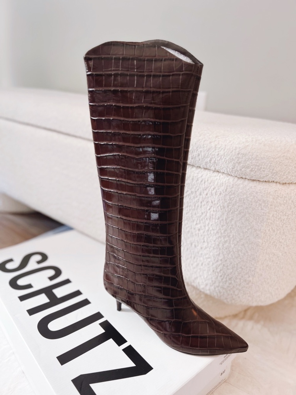 SCHUTZ 5 NIB $278msrp Women's Maryana Lo Leather Boot